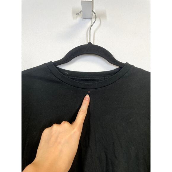 J CREW Men's Washed Short Sleeve Jersey Crew Neck BLK Size S - Picture 3 of 8